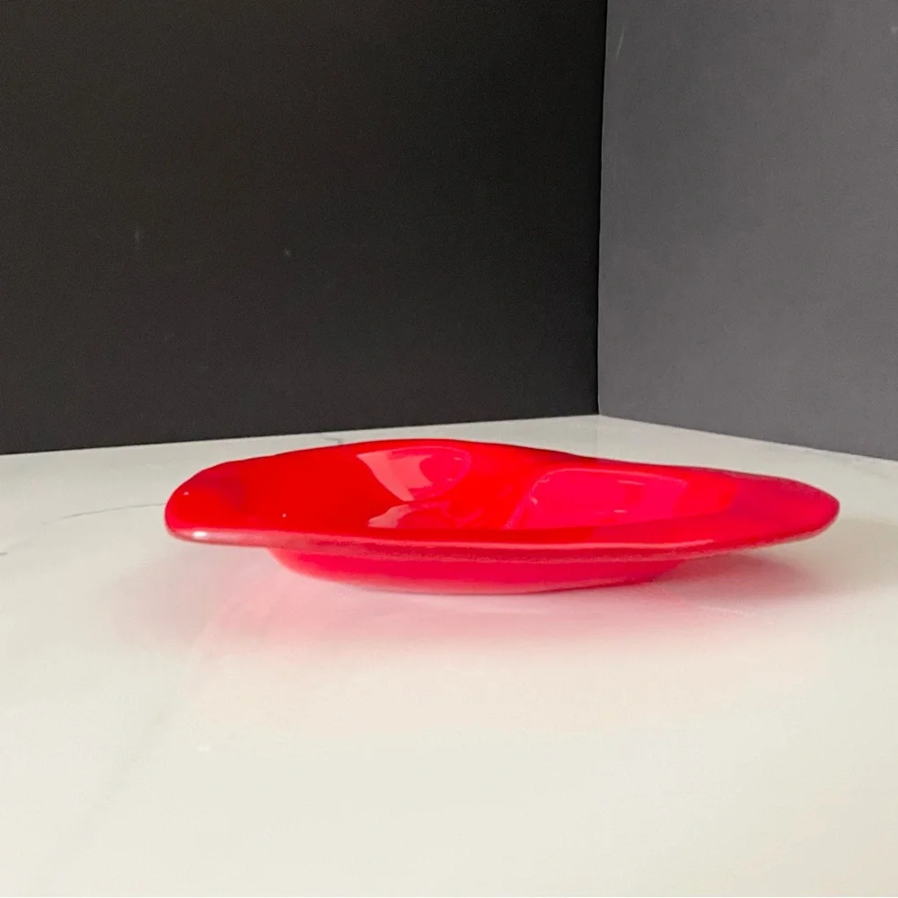 Red Heart Dish - Annieglass